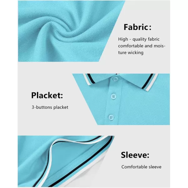 GEEK LIGHTING Polo Shirts for Men Short Sleeve Summer Causal Collared Golf Tennis T-Shirt