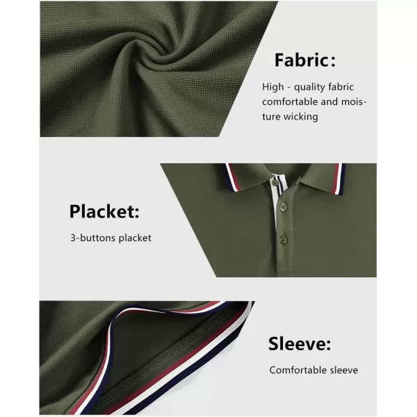 GEEK LIGHTING Polo Shirts for Men Short Sleeve Summer Causal Collared Golf Tennis T-Shirt