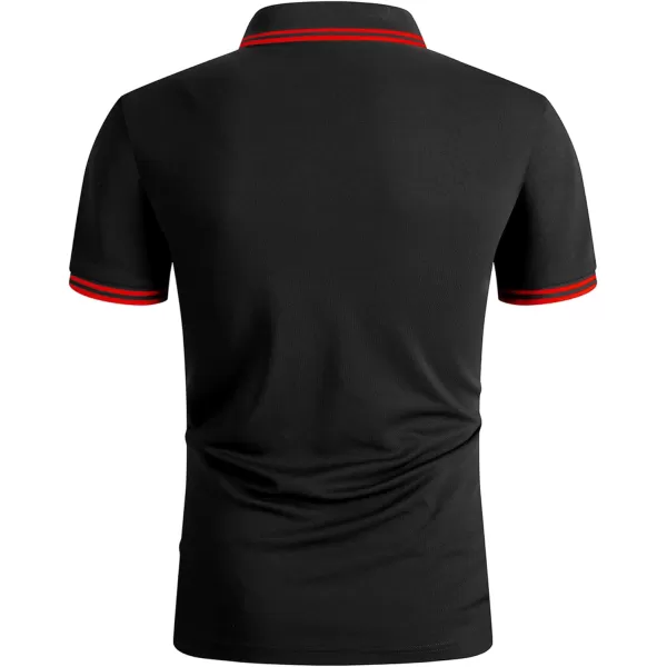 GEEK LIGHTING Polo Shirts for Men Short Sleeve Summer Causal Collared Golf Tennis T-Shirt