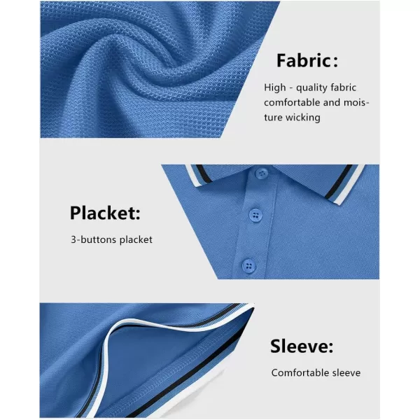 GEEK LIGHTING Polo Shirts for Men Short Sleeve Summer Causal Collared Golf Tennis T-Shirt