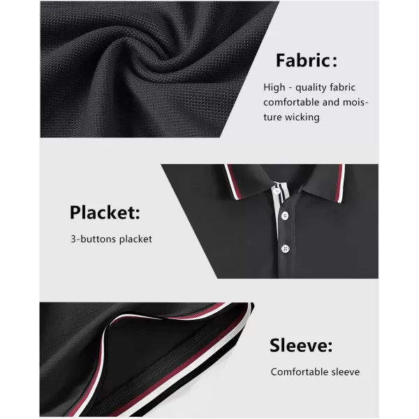 GEEK LIGHTING Polo Shirts for Men Short Sleeve Summer Causal Collared Golf Tennis T-Shirt