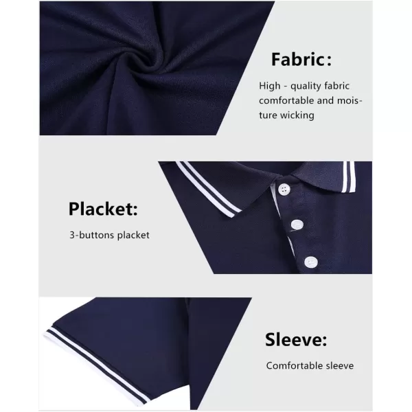GEEK LIGHTING Polo Shirts for Men Short Sleeve Summer Causal Collared Golf Tennis T-Shirt