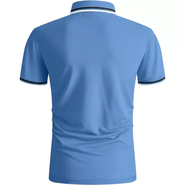 GEEK LIGHTING Polo Shirts for Men Short Sleeve Summer Causal Collared Golf Tennis T-Shirt