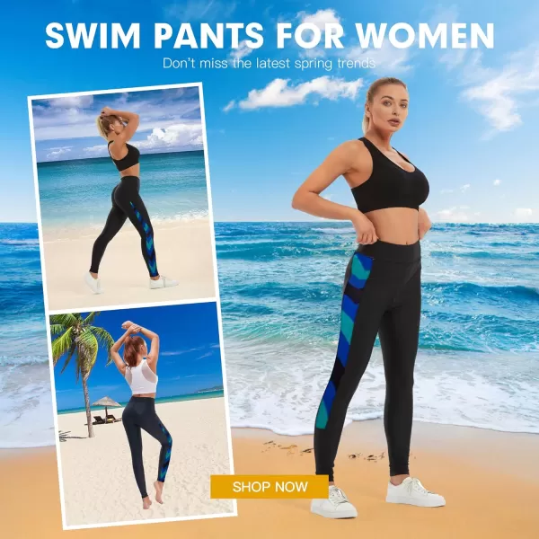 GEEK LIGHTING Swim Pants for Women Long Swimming Leggings SPF Swim Tights Rash Guard Water Wetsuit Dive Kayaking Pants