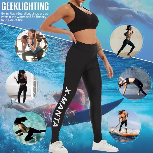 GEEK LIGHTING Swim Pants for Women Long Swimming Leggings SPF Swim Tights Rash Guard Water Wetsuit Dive Kayaking Pants