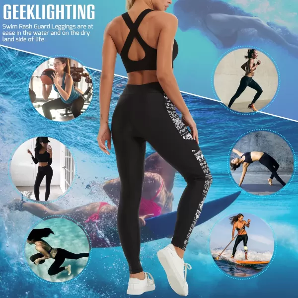 GEEK LIGHTING Swim Pants for Women Long Swimming Leggings SPF Swim Tights Rash Guard Water Wetsuit Dive Kayaking Pants