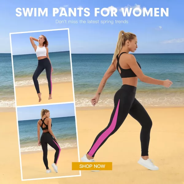 GEEK LIGHTING Swim Pants for Women Long Swimming Leggings SPF Swim Tights Rash Guard Water Wetsuit Dive Kayaking Pants
