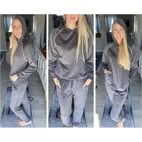 GEEK LIGHTING Velour Track Suits for Women Set Sweatsuits 2 Piece Velour Tracksuit Joggers