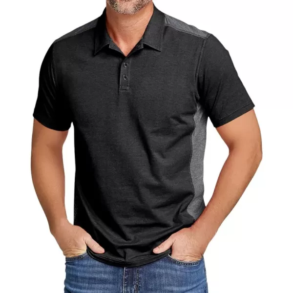 GEEK LIGHTING Golf Shirts for Men Short Sleeve Moisture Wicking Shirts Summer Casual Tops