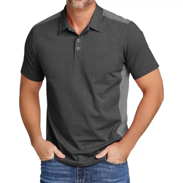 GEEK LIGHTING Golf Shirts for Men Short Sleeve Moisture Wicking Shirts Summer Casual Tops