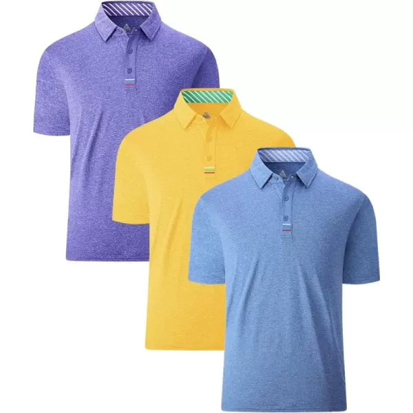 GEEK LIGHTING Golf Shirts for Men Short Sleeve Moisture Wicking Shirts Summer Casual Tops