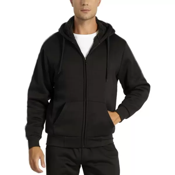 GEEK LIGHTING Hoodies for Men Fleece Sherpa Lined Jacket Zip Up Sweatshirts Heavyweight Warm Coat Winter Sweaters)