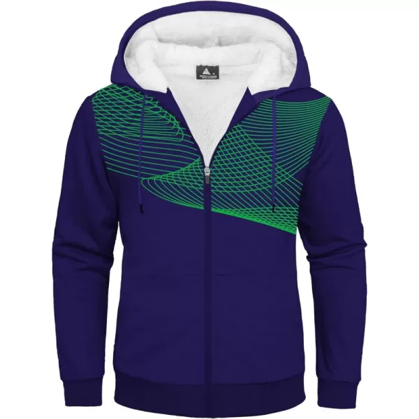 GEEK LIGHTING Hoodies for Men Fleece Sherpa Lined Jacket Zip Up Sweatshirts Heavyweight Warm Coat Winter Sweaters