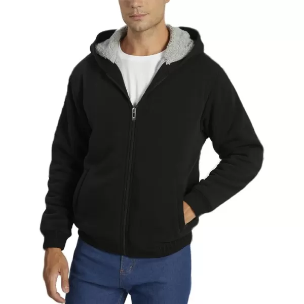 GEEK LIGHTING Hoodies for Men Fleece Sherpa Lined Jacket Zip Up Sweatshirts Heavyweight Warm Coat Winter Sweaters