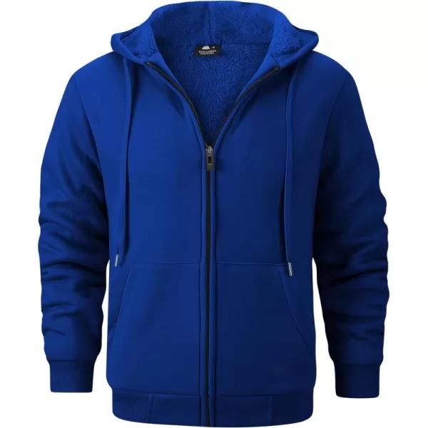 GEEK LIGHTING Hoodies for Men Heavyweight Fleece Sweatshirt - Full Zip Up Thick Sherpa Lined