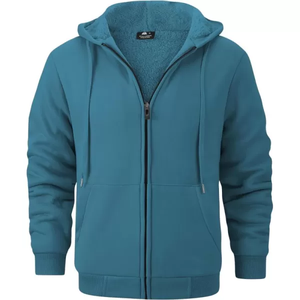 GEEK LIGHTING Hoodies for Men Heavyweight Fleece Sweatshirt - Full Zip Up Thick Sherpa Lined