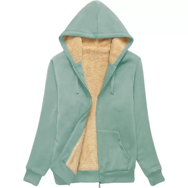GEEK LIGHTING Hoodies for Women Sherpa Lined Winter Fleece Sweatshirt - Full Zip Up Thick)