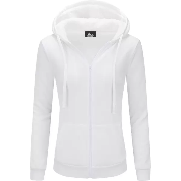 GEEK LIGHTING Hoodies for Women Sherpa Lined Winter Fleece Sweatshirt - Full Zip Up Thick