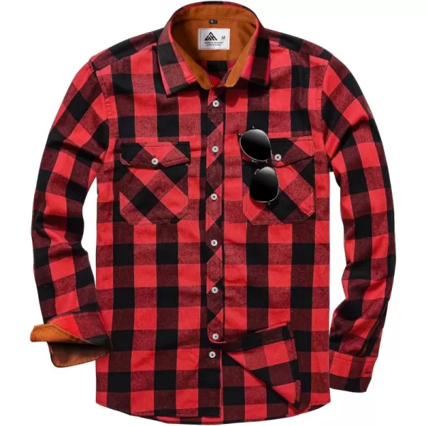 GEEK LIGHTING Men's Flannel Shirt Plaid Hoodie Long Sleeve Fall Casual Button Down Shirts Jacket
