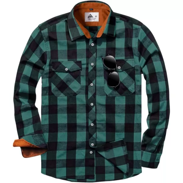GEEK LIGHTING Men's Flannel Shirt Plaid Hoodie Long Sleeve Fall Casual Button Down Shirts Jacket