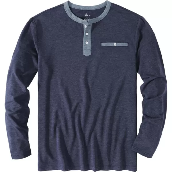 GEEK LIGHTING Men's Long Sleeve Henley Shirt Casual Button Basic T Shirts Regular Fit Neck Tee