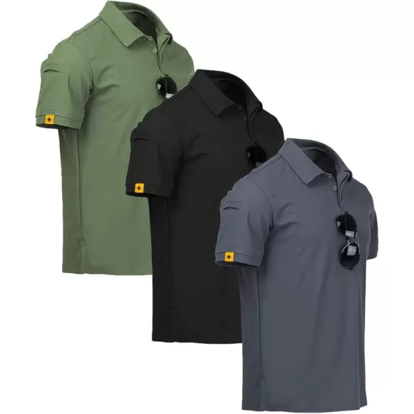 GEEK LIGHTING Mens Polo Shirt Sport Casual Short Sleeve Golf Tennis T-Shirt