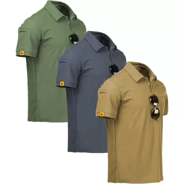 GEEK LIGHTING Mens Polo Shirt Sport Casual Short Sleeve Golf Tennis T-Shirt