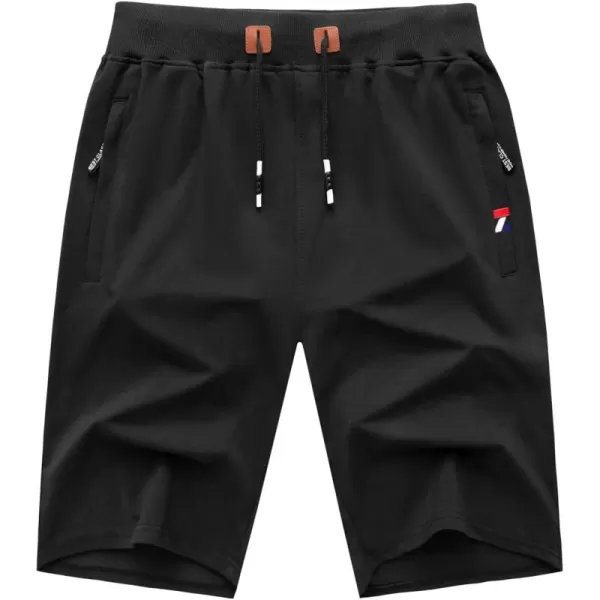 GEEK LIGHTING Mens Shorts Casual Comfortable Workout Shorts Drawstring Zipper Pockets Elastic Waist