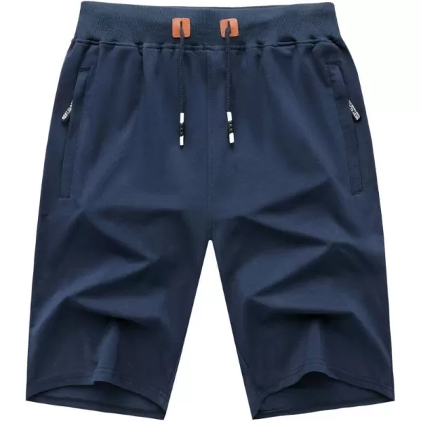 GEEK LIGHTING Mens Shorts Casual Comfortable Workout Shorts Drawstring Zipper Pockets Elastic Waist
