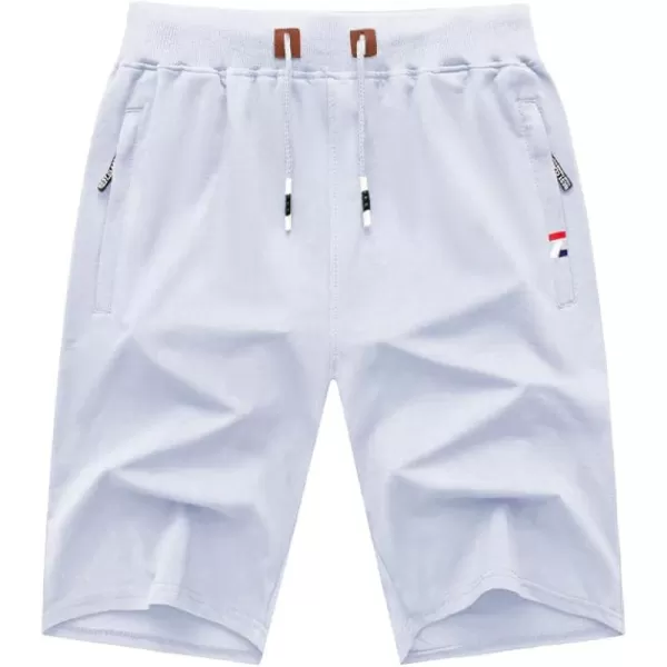 GEEK LIGHTING Mens Shorts Casual Comfortable Workout Shorts Drawstring Zipper Pockets Elastic Waist