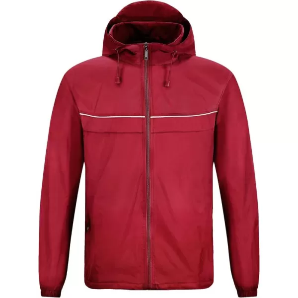 GEEK LIGHTING Men's Waterproof Hooded Rain Jacket, Lightweight Packable Raincoat for Outdoor, Camping, Travel