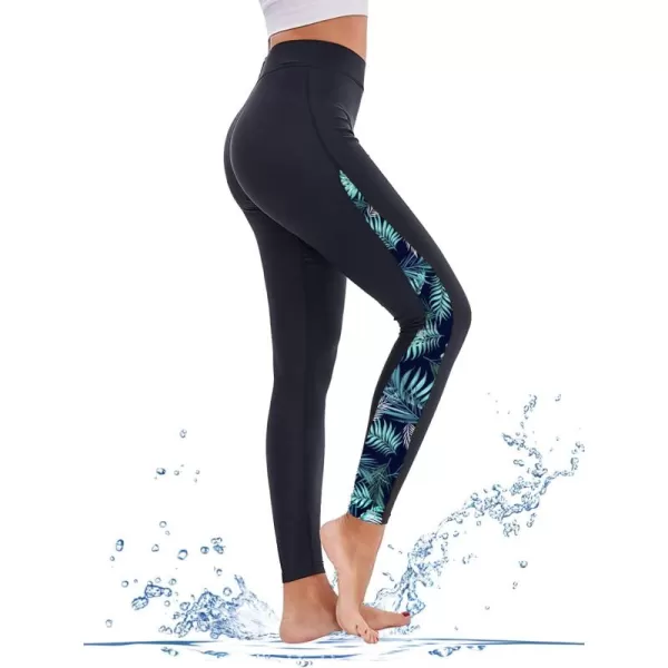 GEEK LIGHTING Swim Pants for Women Long Swimming Leggings SPF Swim Tights Rash Guard Water Wetsuit Dive Kayaking Pants