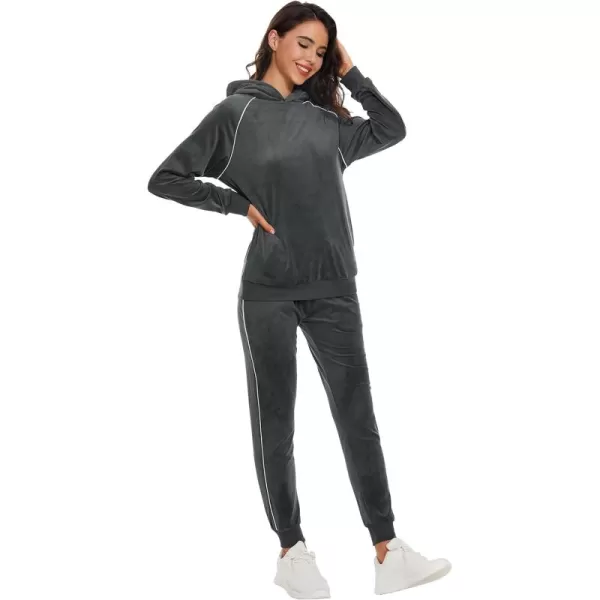 GEEK LIGHTING Velour Track Suits for Women Set Sweatsuits 2 Piece Velour Tracksuit Joggers