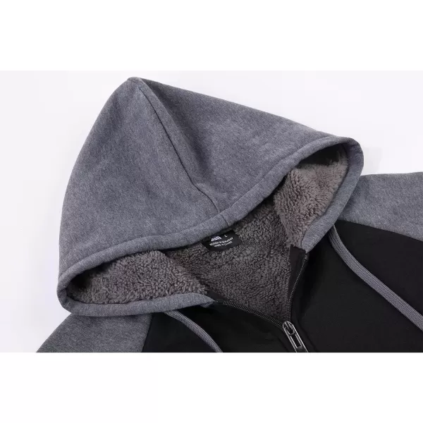 GEEK LIGHTING Hoodies for Men Heavyweight Fleece Sweatshirt - Full Zip Up Thick Sherpa Lined)