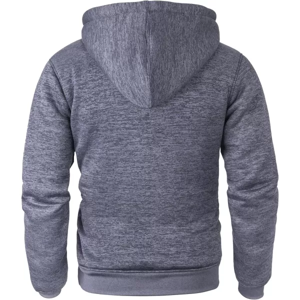 GEEK LIGHTING Hoodies for Men Heavyweight Fleece Sweatshirt - Full Zip Up Thick Sherpa Lined