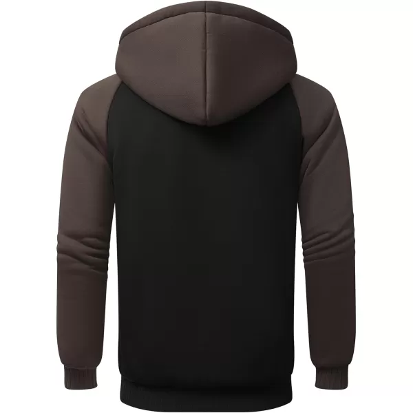 GEEK LIGHTING Hoodies for Men Heavyweight Fleece Sweatshirt - Full Zip Up Thick Sherpa Lined)