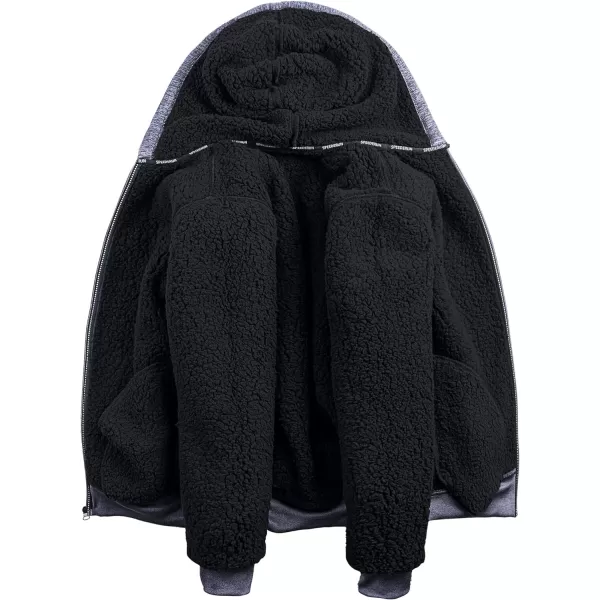 GEEK LIGHTING Hoodies for Men Heavyweight Fleece Sweatshirt - Full Zip Up Thick Sherpa Lined