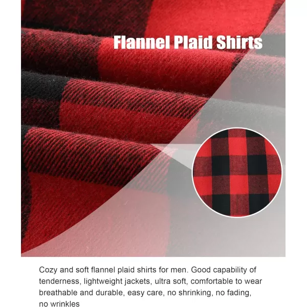 Men's Flannel Shirt Plaid Hoodie Long Sleeve Fall Casual Button Down Shirts