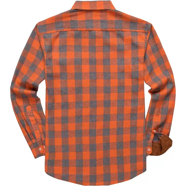 Men's Flannel Shirt Plaid Hoodie Long Sleeve Fall Casual Button Down Shirts