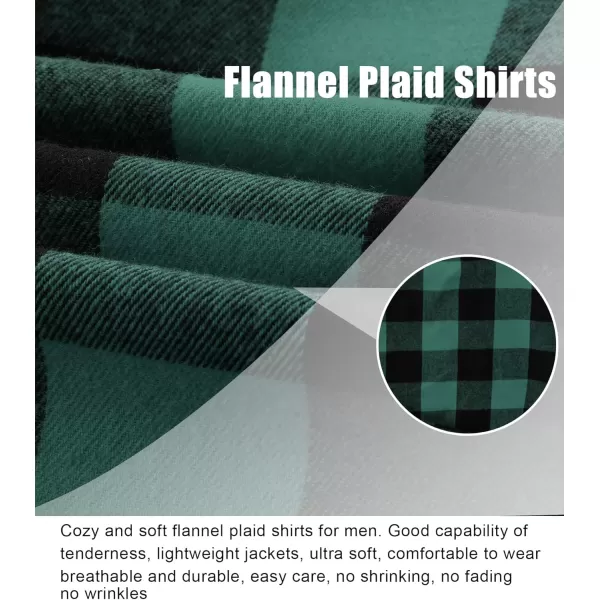 Men's Flannel Shirt Plaid Hoodie Long Sleeve Fall Casual Button Down Shirts