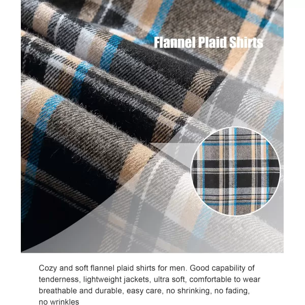 Men's Flannel Shirt Plaid Hoodie Long Sleeve Fall Casual Button Down Shirts