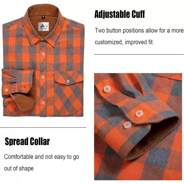 Men's Flannel Shirt Plaid Hoodie Long Sleeve Fall Casual Button Down Shirts