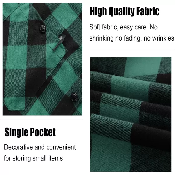 Men's Flannel Shirt Plaid Hoodie Long Sleeve Fall Casual Button Down Shirts