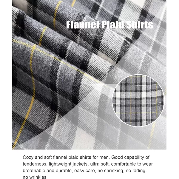 Men's Flannel Shirt Plaid Hoodie Long Sleeve Fall Casual Button Down Shirts