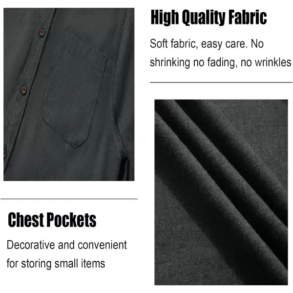 Men's Flannel Shirt Plaid Hoodie Long Sleeve Fall Casual Button Down Shirts
