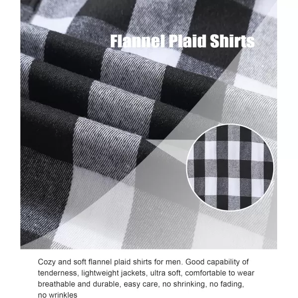 Men's Flannel Shirt Plaid Hoodie Long Sleeve Fall Casual Button Down Shirts