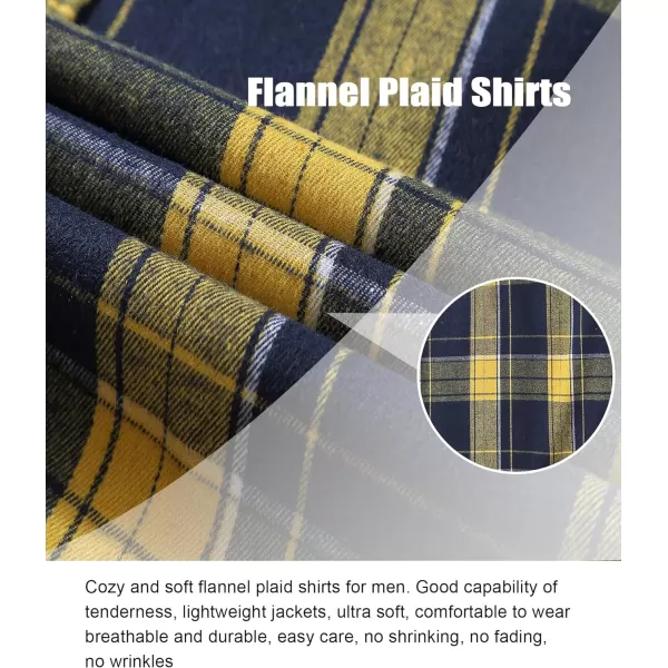 Men's Flannel Shirt Plaid Hoodie Long Sleeve Fall Casual Button Down Shirts