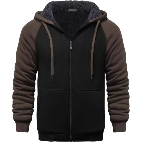 GEEK LIGHTING Hoodies for Men Heavyweight Fleece Sweatshirt - Full Zip Up Thick Sherpa Lined)