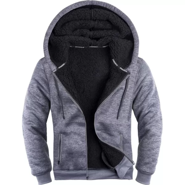 GEEK LIGHTING Hoodies for Men Heavyweight Fleece Sweatshirt - Full Zip Up Thick Sherpa Lined
