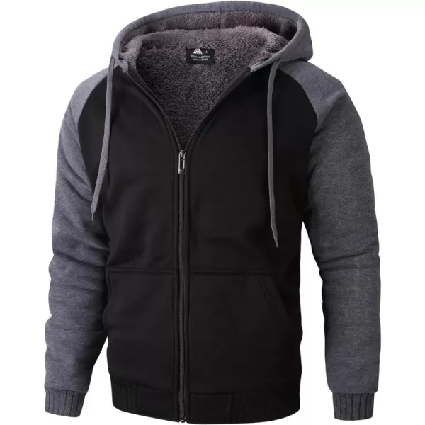 GEEK LIGHTING Hoodies for Men Heavyweight Fleece Sweatshirt - Full Zip Up Thick Sherpa Lined)